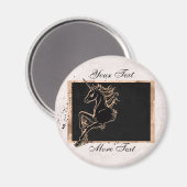 Magnet de licorne noire (Recto/Verso)