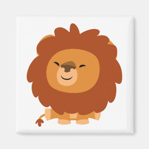 Magnet de Lion à caricature mignon