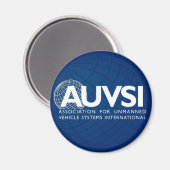 Magnet de logo rond AUVSI (Recto/Verso)