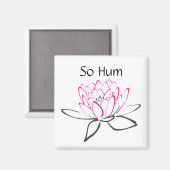 Magnet de lotus noir rose (Recto/Verso)