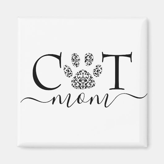 Magnet de maman de chat (Devant)
