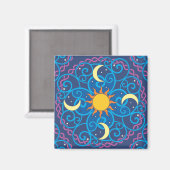 Magnet de mandala céleste (Recto/Verso)
