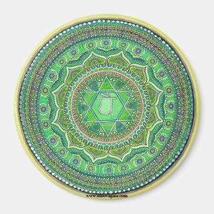 Magnet de mandala de Chakra de coeur