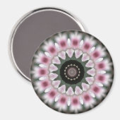 Magnet de mandala doux et rose doux (Recto/Verso)