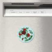 Magnet de Mantis et Roses rouges (In Situ (Lave-vaisselle))