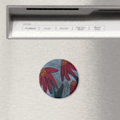 Magnet de marguerites rouges (In Situ (Lave-vaisselle))