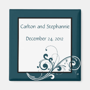Magnet de Mariage blanc/marine de la filière