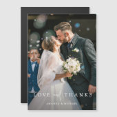 Magnet de Mariage photo personnalisé (Devant / Derrière)