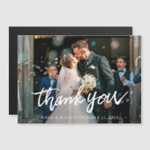 Magnet de Mariage photo personnalisé (Devant / Derrière)