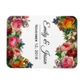 Magnet de mariage vintage dans le jardin (Horizontal)