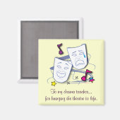 Magnet de Merci de l'enseignant de théâtre (Recto/Verso)