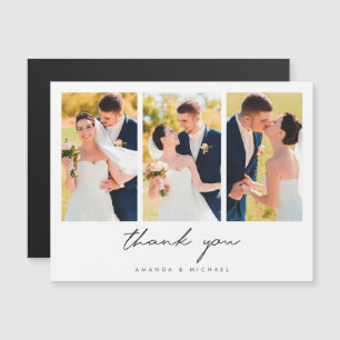 Magnet de Merci de Mariage photo multiple moderne