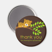 Magnet de Merci de petit léopard (Recto/Verso)