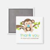 Magnet de Merci petit singe mignon (Recto/Verso)