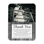 Magnet de Merci photo Mariage rustique (Vertical)