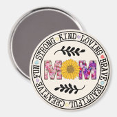 Magnet de mère de tournesol (Recto/Verso)