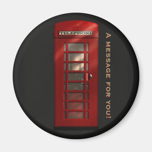 Magnet de message de boîte téléphonique rouge brit (Devant)