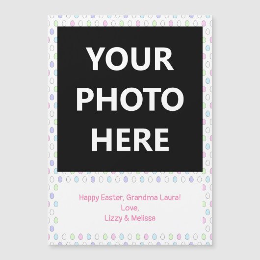 Magnet de message rétro photo instantanée | OEufs  (Devant)