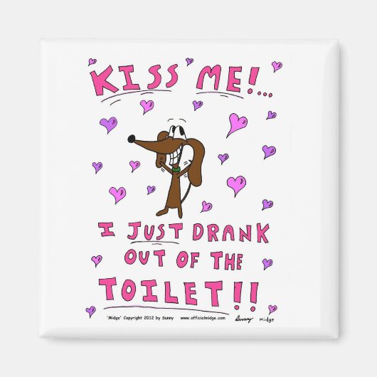 Magnet de Midge 'KISS ME' (Devant)