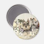 Magnet de mini-Schnauzer CUTE (Recto/Verso)