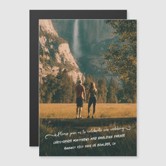 Magnet de mise en garde "Save The Date" avec note (Devant / Derrière)