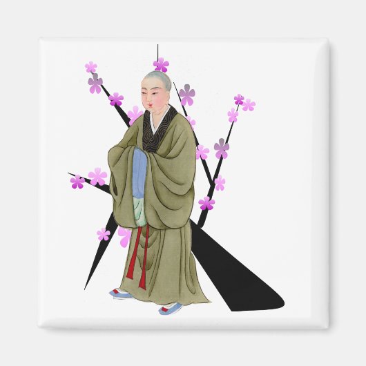 Magnet de moine bouddhiste (Devant)