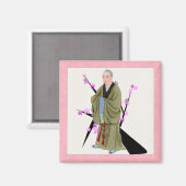 Magnet de moine bouddhiste (Recto/Verso)