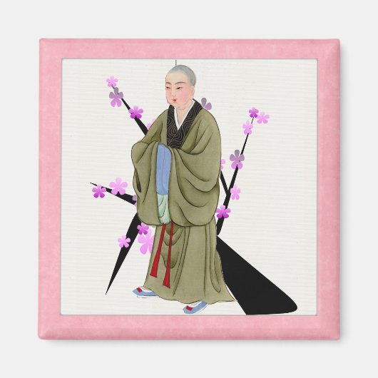 Magnet de moine bouddhiste (Devant)