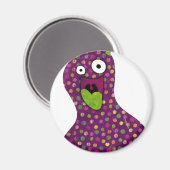 Magnet de monstre de bulles violettes (Recto/Verso)