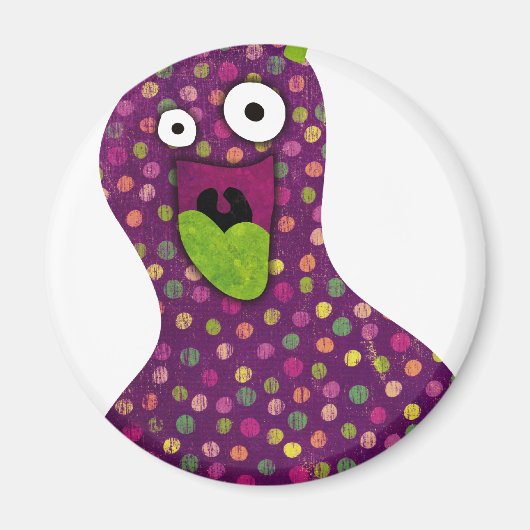 Magnet de monstre de bulles violettes (Devant)