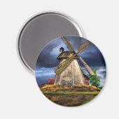 Magnet de moulin à vent aux Pays-Bas (Recto/Verso)