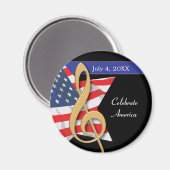 Magnet de musique patriotique (Recto/Verso)