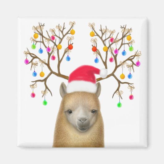 Magnet de Noël Alpaca (Devant)