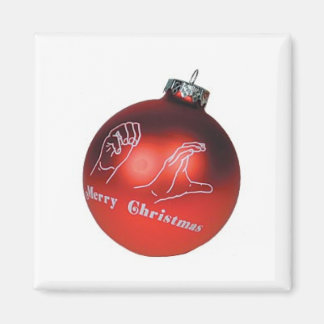 Magnet de Noël ASL Joyeux