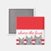 Magnet de Noël Carré Joyeux Noël (Recto/Verso)