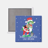 Magnet de Noël Carré TySANTAsaurus Rex (Recto/Verso)