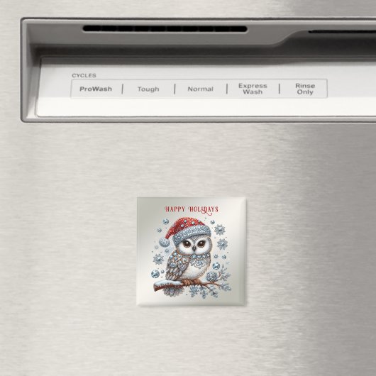 Magnet de Noël de la Chouette (In Situ (Lave-vaisselle))