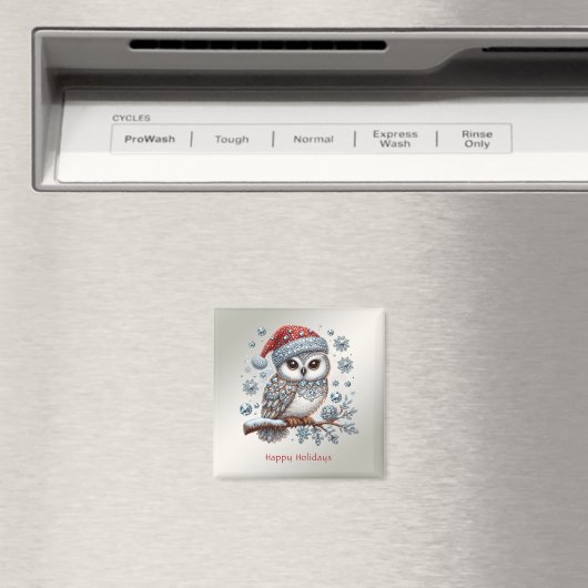 Magnet de Noël de la Chouette (In Situ (Lave-vaisselle))