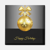 Magnet de Noël de l'ornement d'or (Devant)