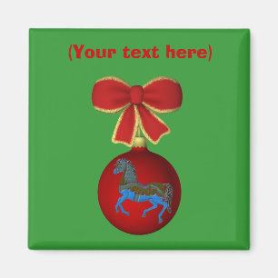 Magnet de Noël du cheval de carrousel