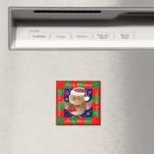 Magnet de Noël joli avec Chouette Père Noël (In Situ (Lave-vaisselle))