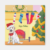 Magnet de Noël Labrador (Devant)
