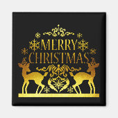 Magnet de Noël noir Faux Gold (Devant)