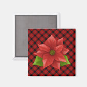 Magnet de Noël Poinsettia (Recto/Verso)