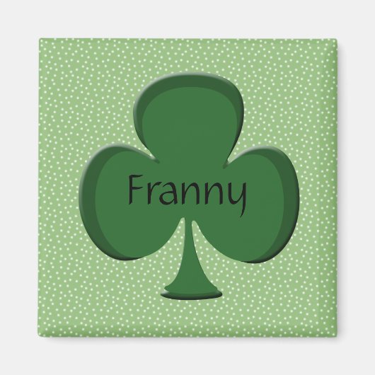 Magnet de nom de Shamrock de Franny (Devant)