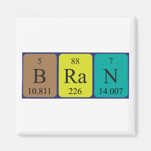 Magnet de nom de table périodique (Devant)