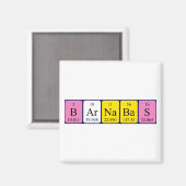 Magnet de nom de table périodique Barnabas (Recto/Verso)