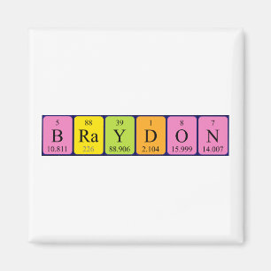 Magnet de nom de table périodique Braydon