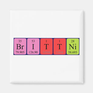 Magnet de nom de table périodique Brittni