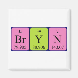 Magnet de nom de table périodique Bryn